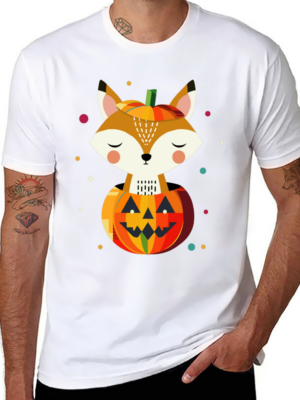 Fox in Pumpkin T-Shirt - Halloween Design