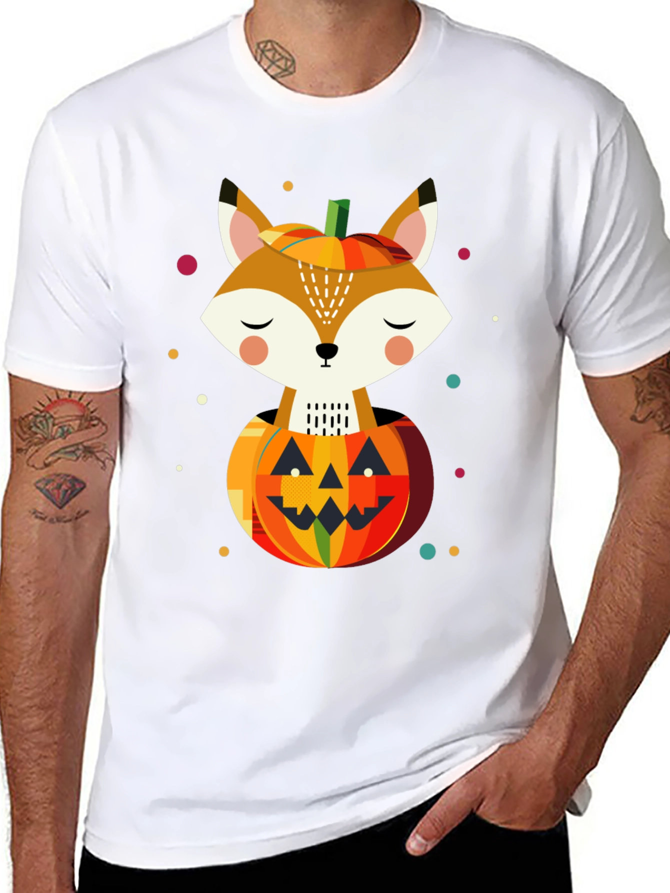 Fox in Pumpkin T-Shirt - Halloween Design