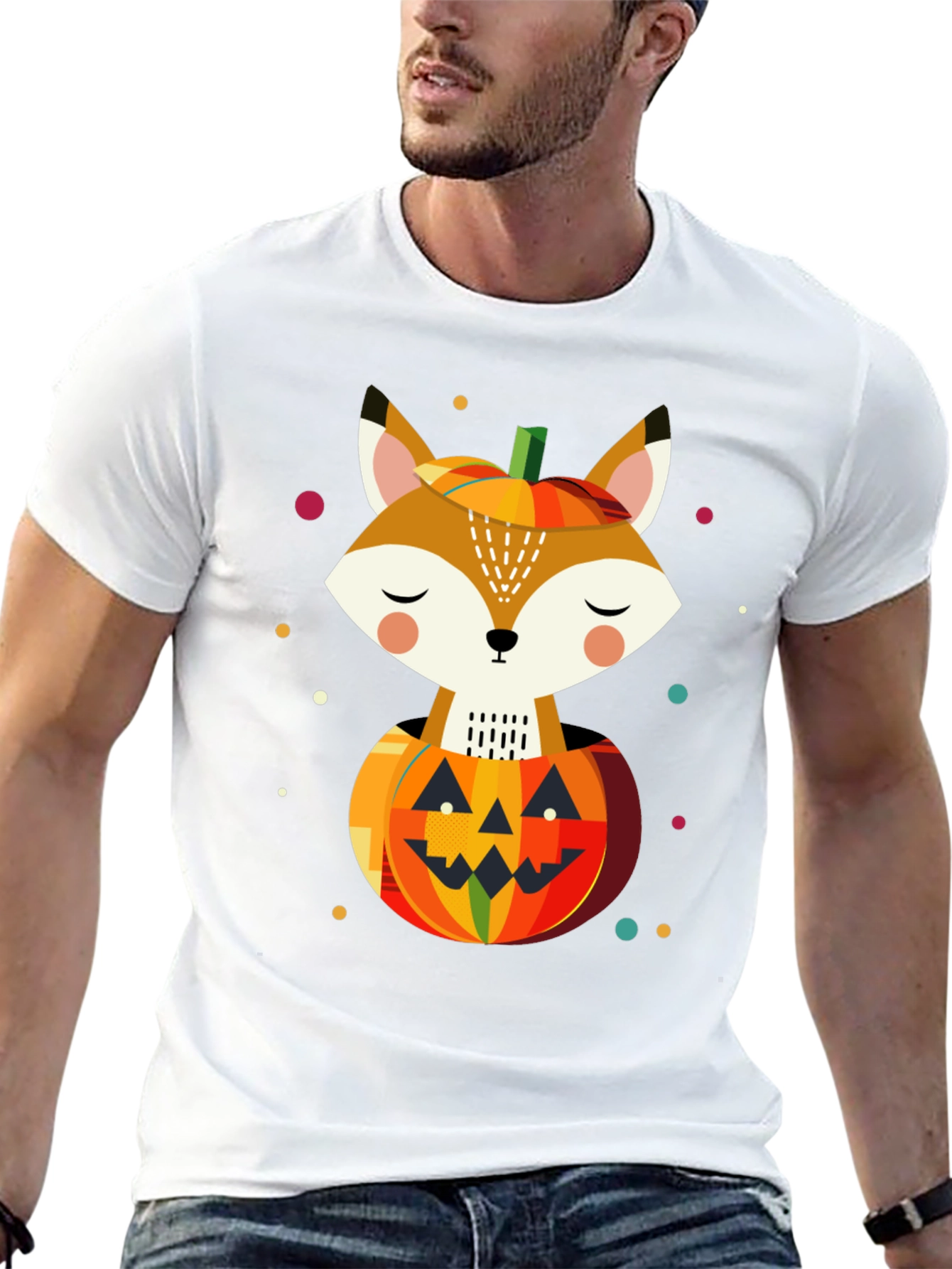 Fox in Pumpkin T-Shirt - Halloween Design