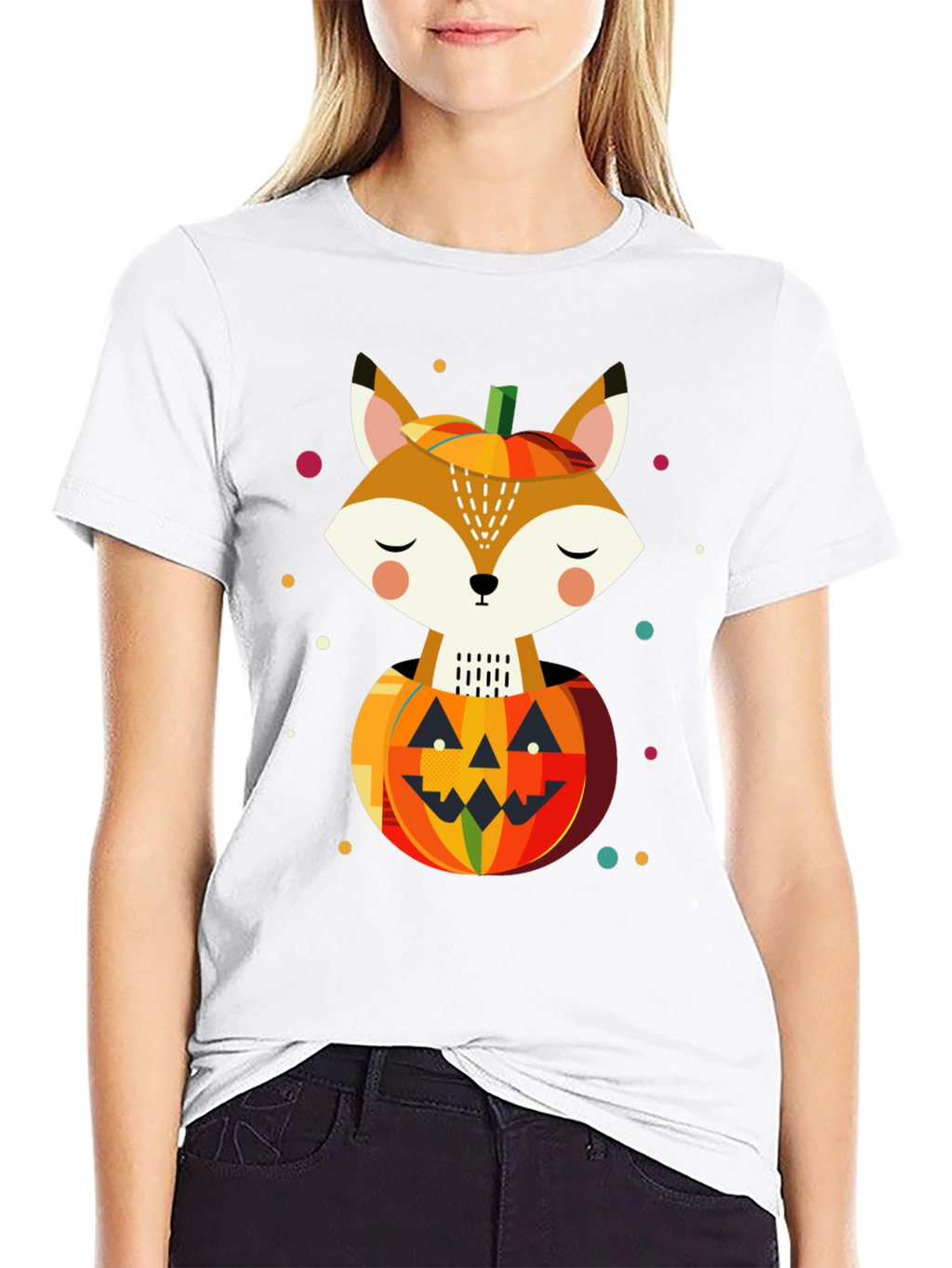 Fox in Pumpkin T-Shirt - Halloween Design