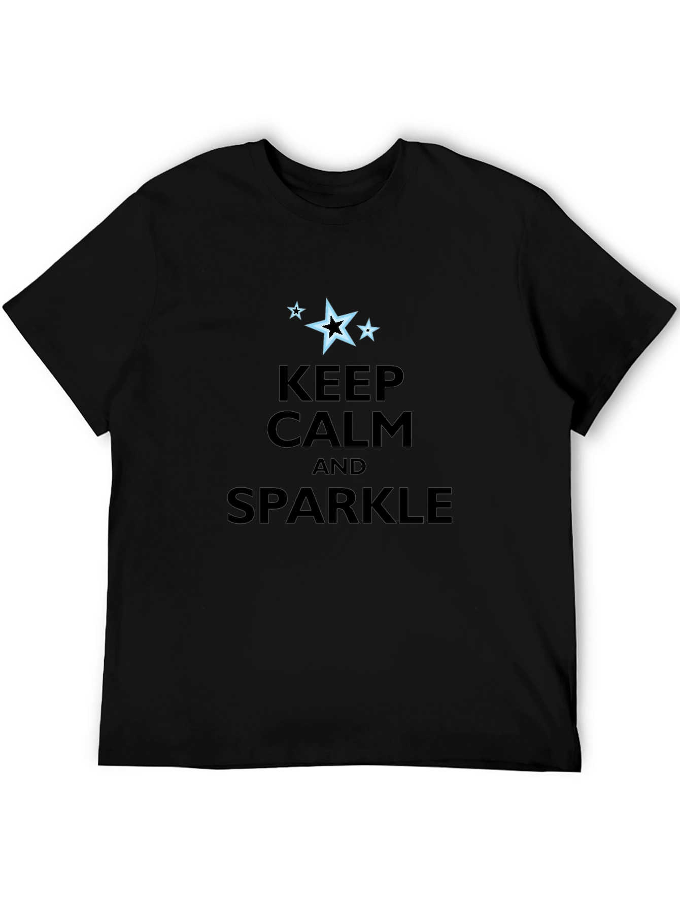 Keep Calm & Sparkle Black Graphic Tee