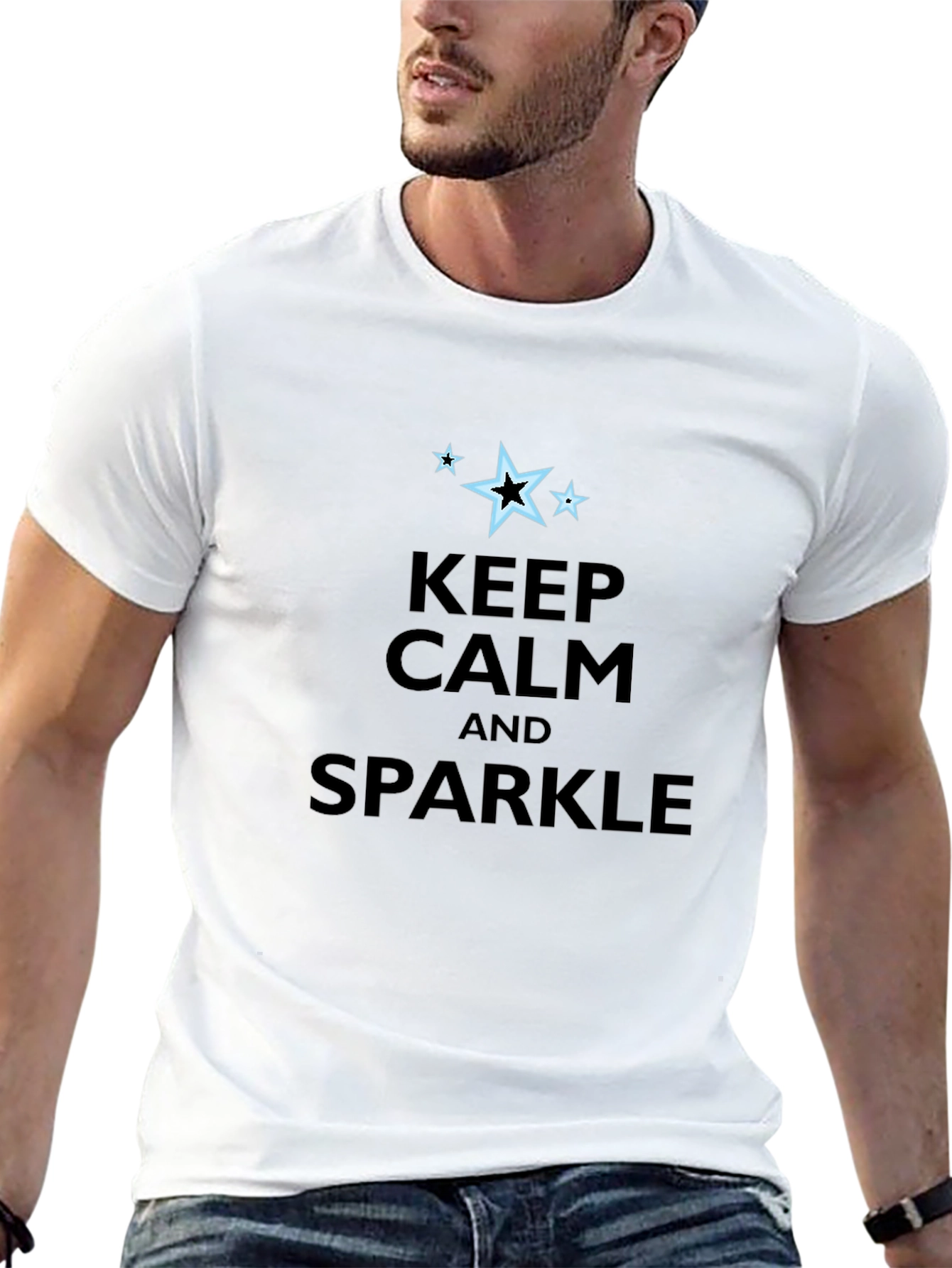 Keep Calm & Sparkle Black Graphic Tee