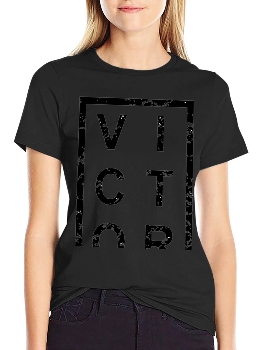 Victor Graphic Tee - Modern Black T-Shirt