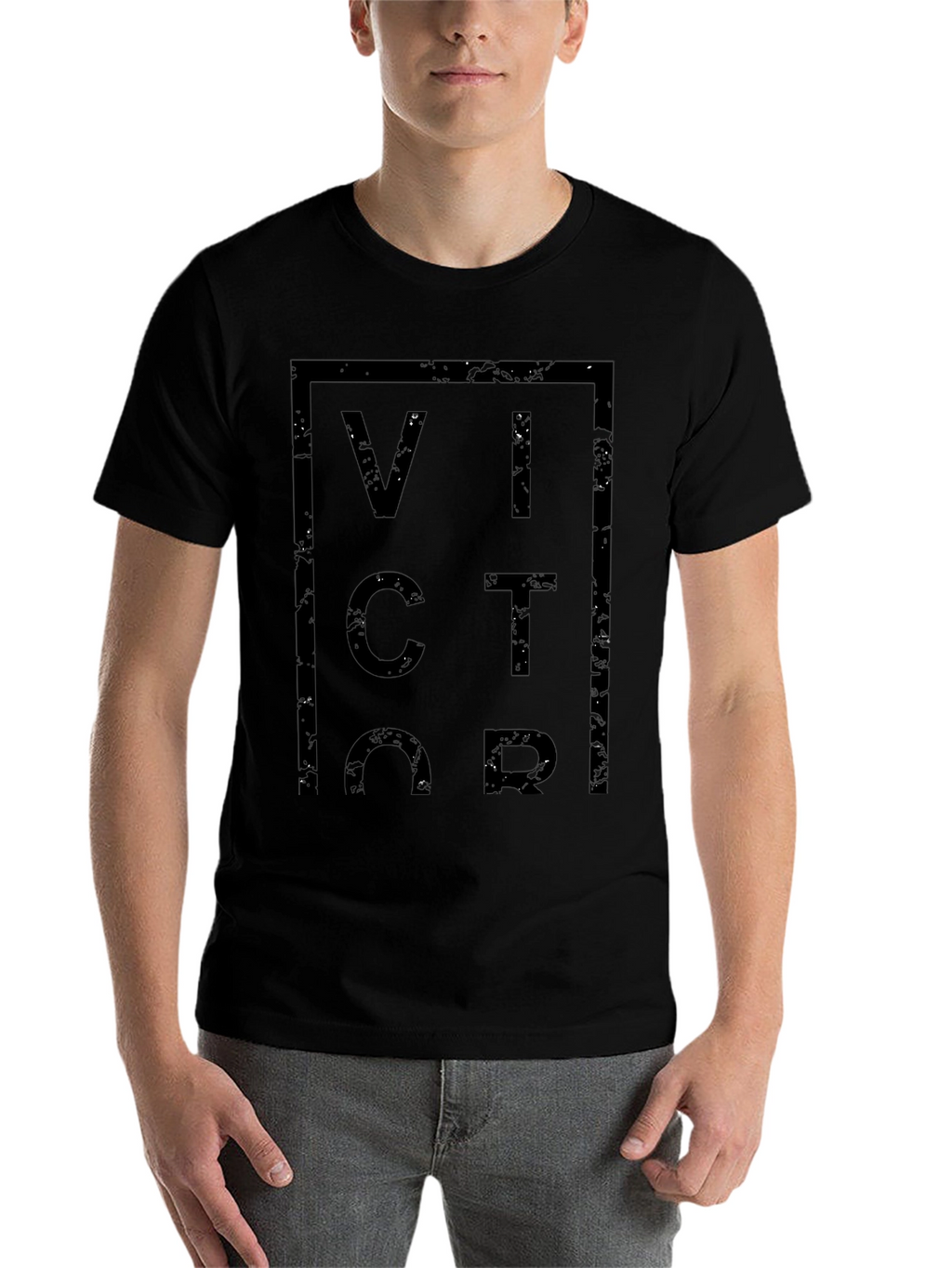 Victor Graphic Tee - Modern Black T-Shirt