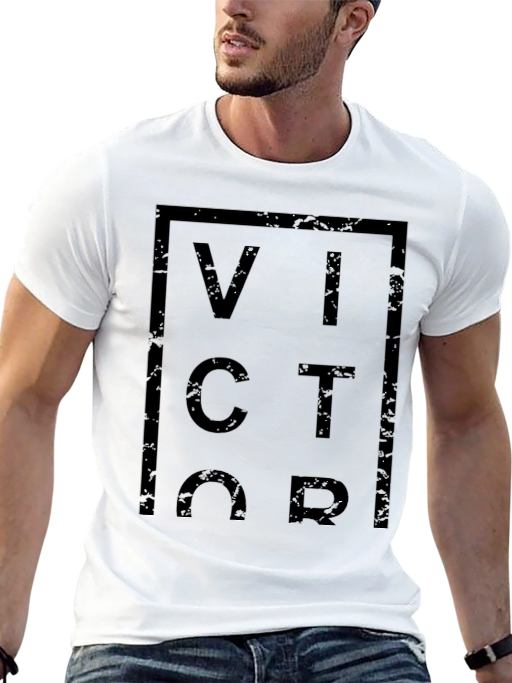 Victor Graphic Tee - Modern Black T-Shirt
