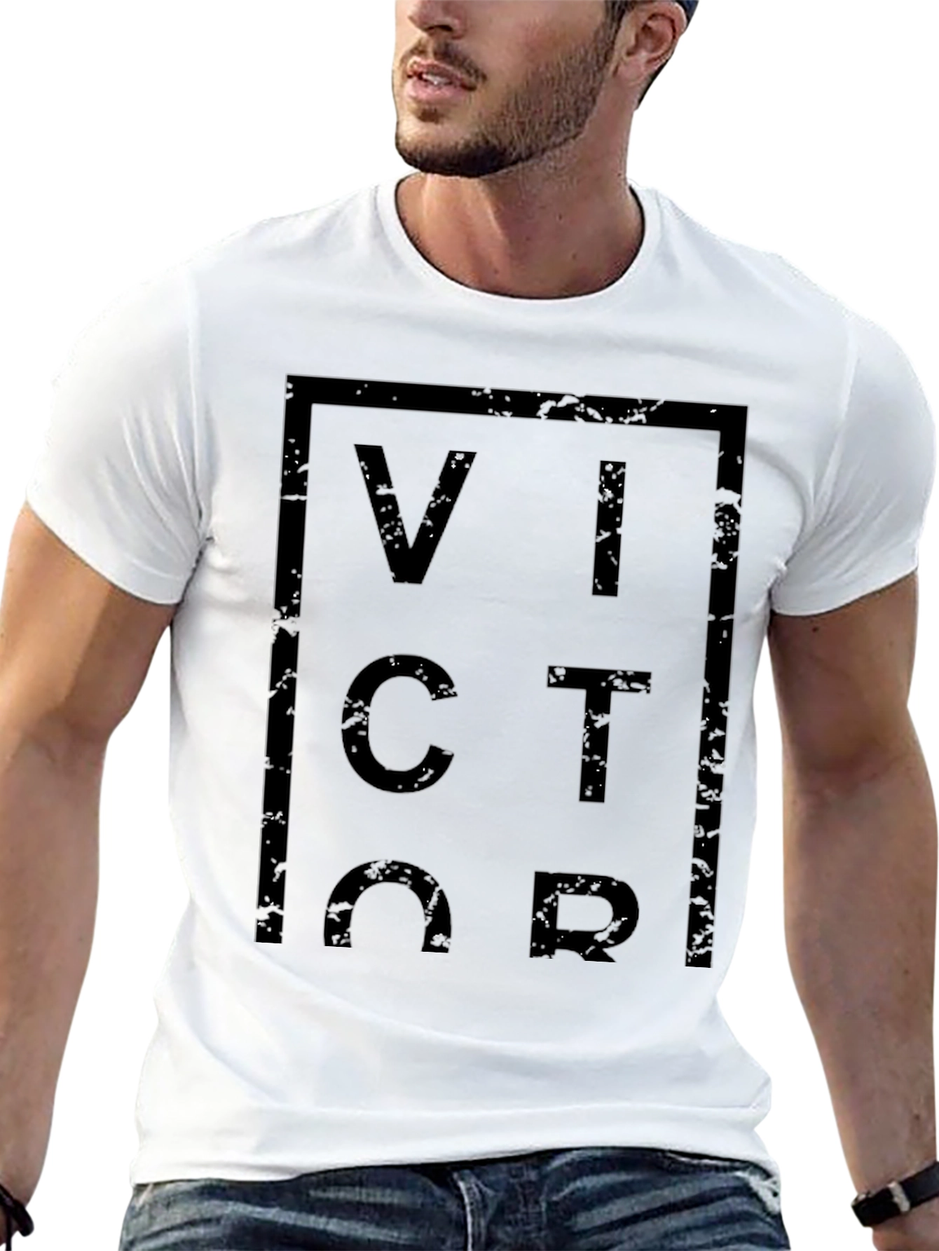 Victor Graphic Tee - Modern Black T-Shirt