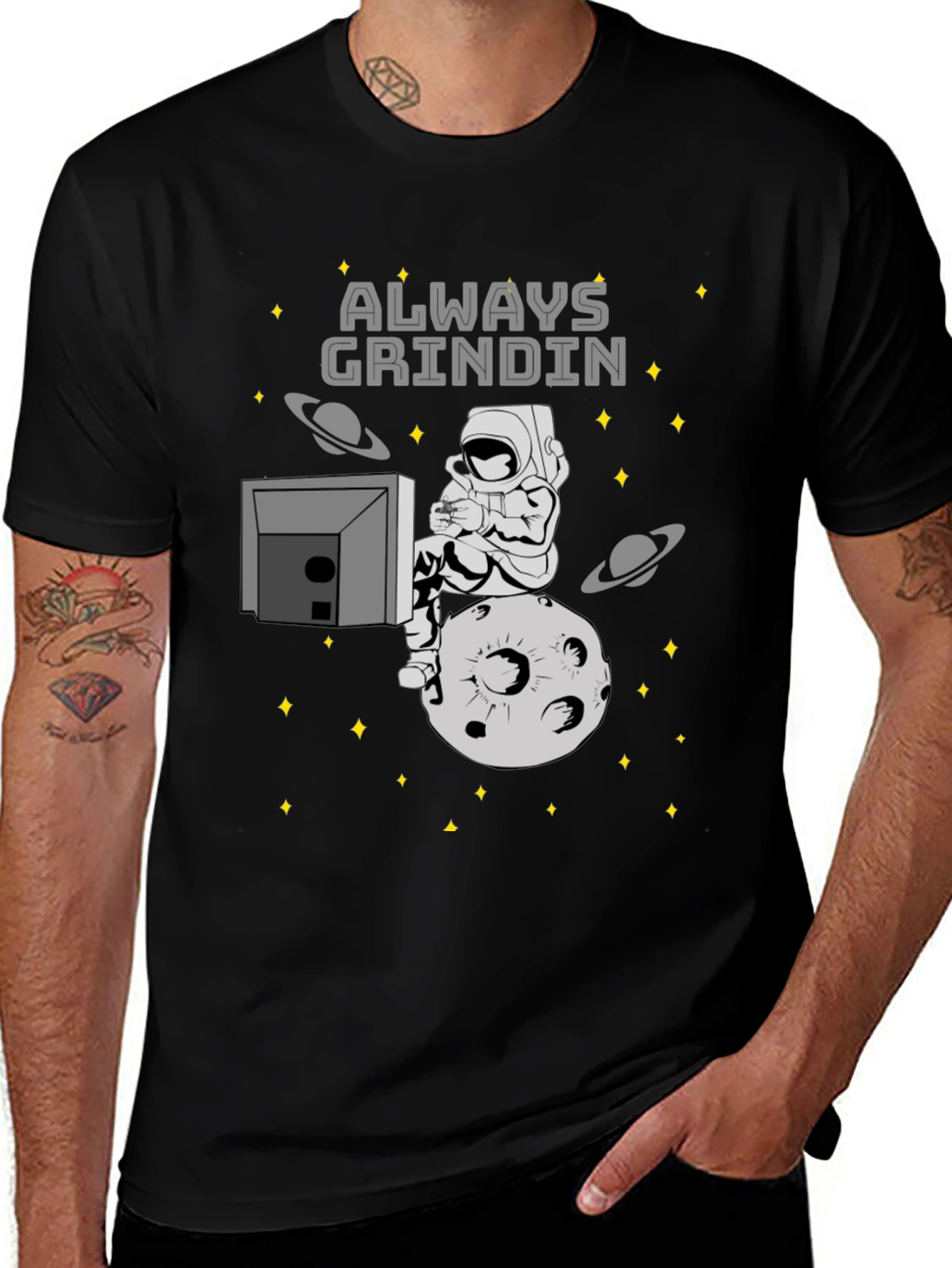 Always Grindin Space Gamer T-Shirt