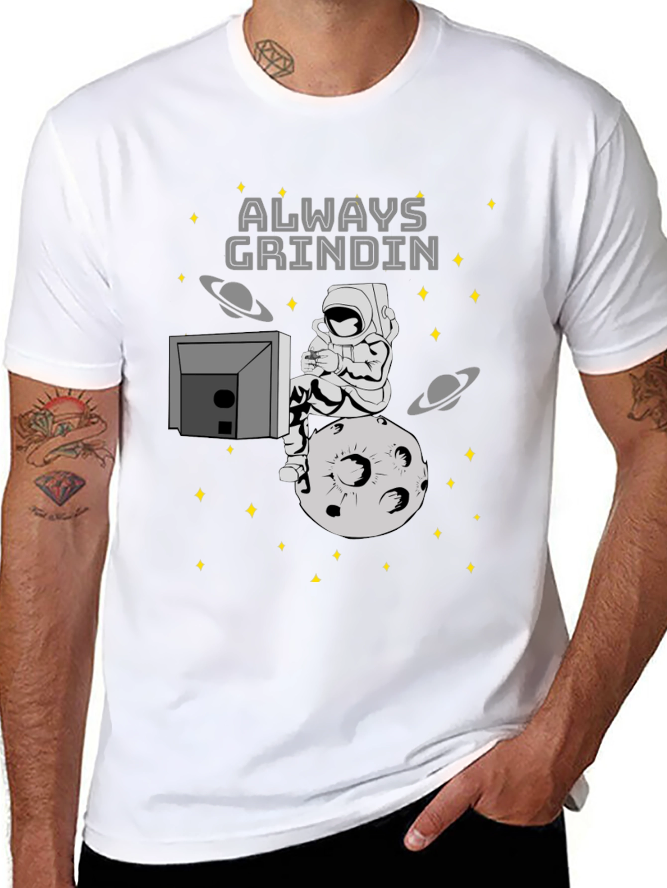 Always Grindin Space Gamer T-Shirt