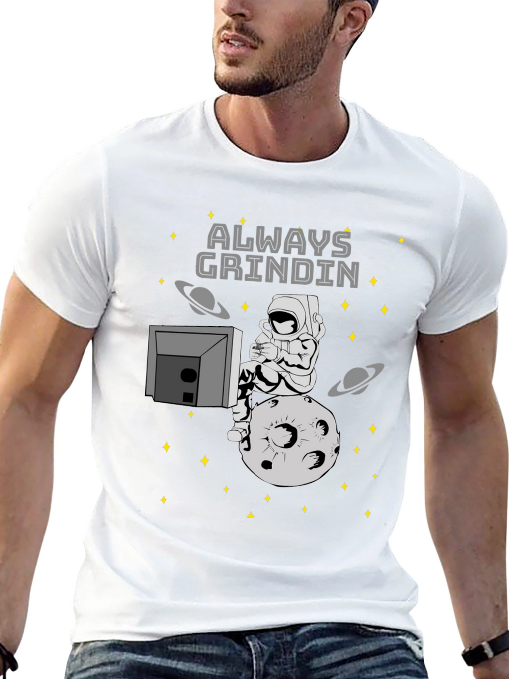 Always Grindin Space Gamer T-Shirt