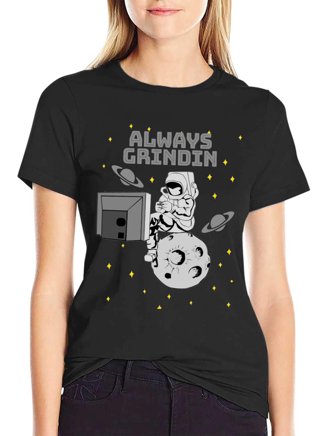 Always Grindin Space Gamer T-Shirt