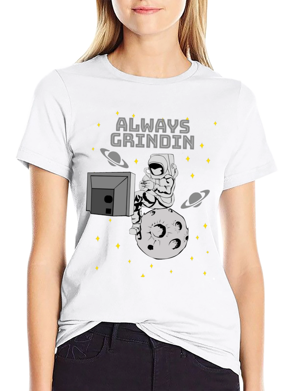 Always Grindin Space Gamer T-Shirt