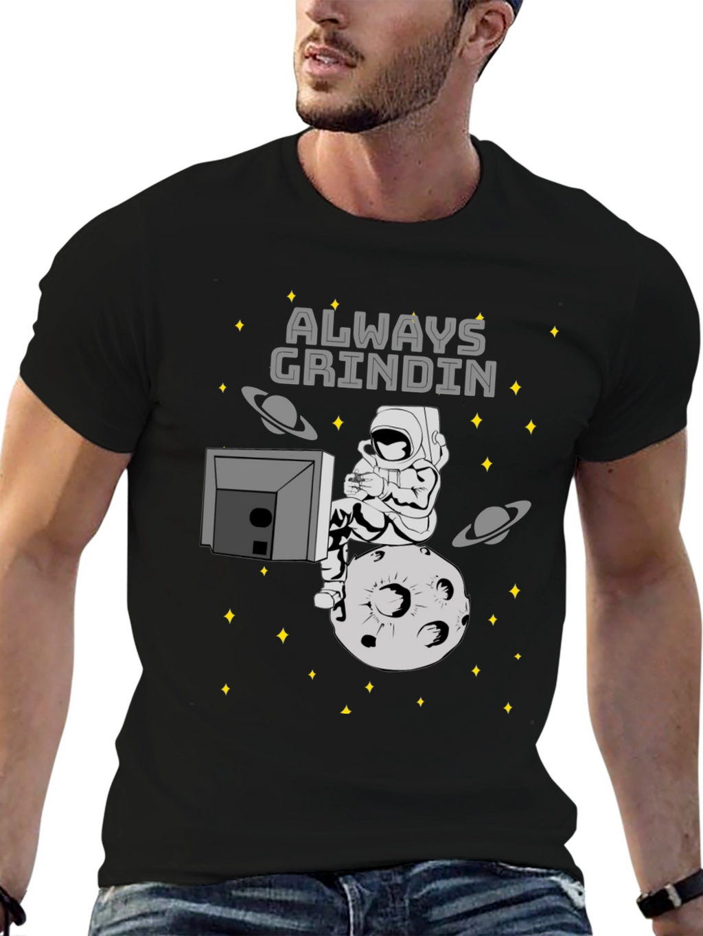 Always Grindin Space Gamer T-Shirt