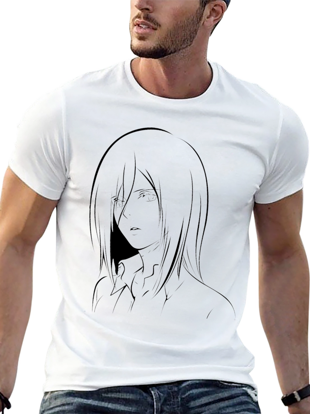 Anime Character Graphic Black T-Shirt