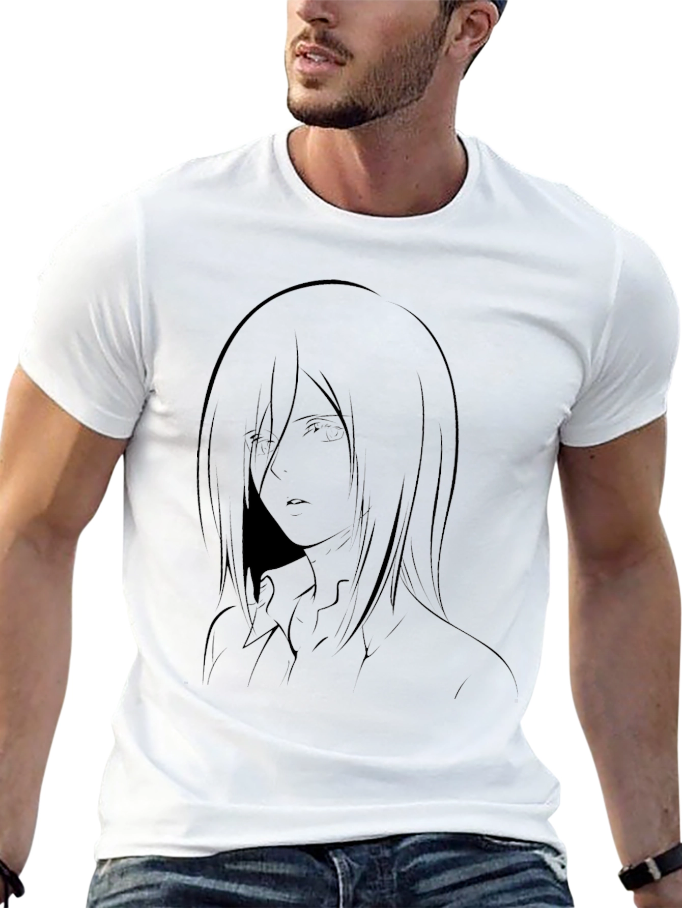 Anime Character Graphic Black T-Shirt
