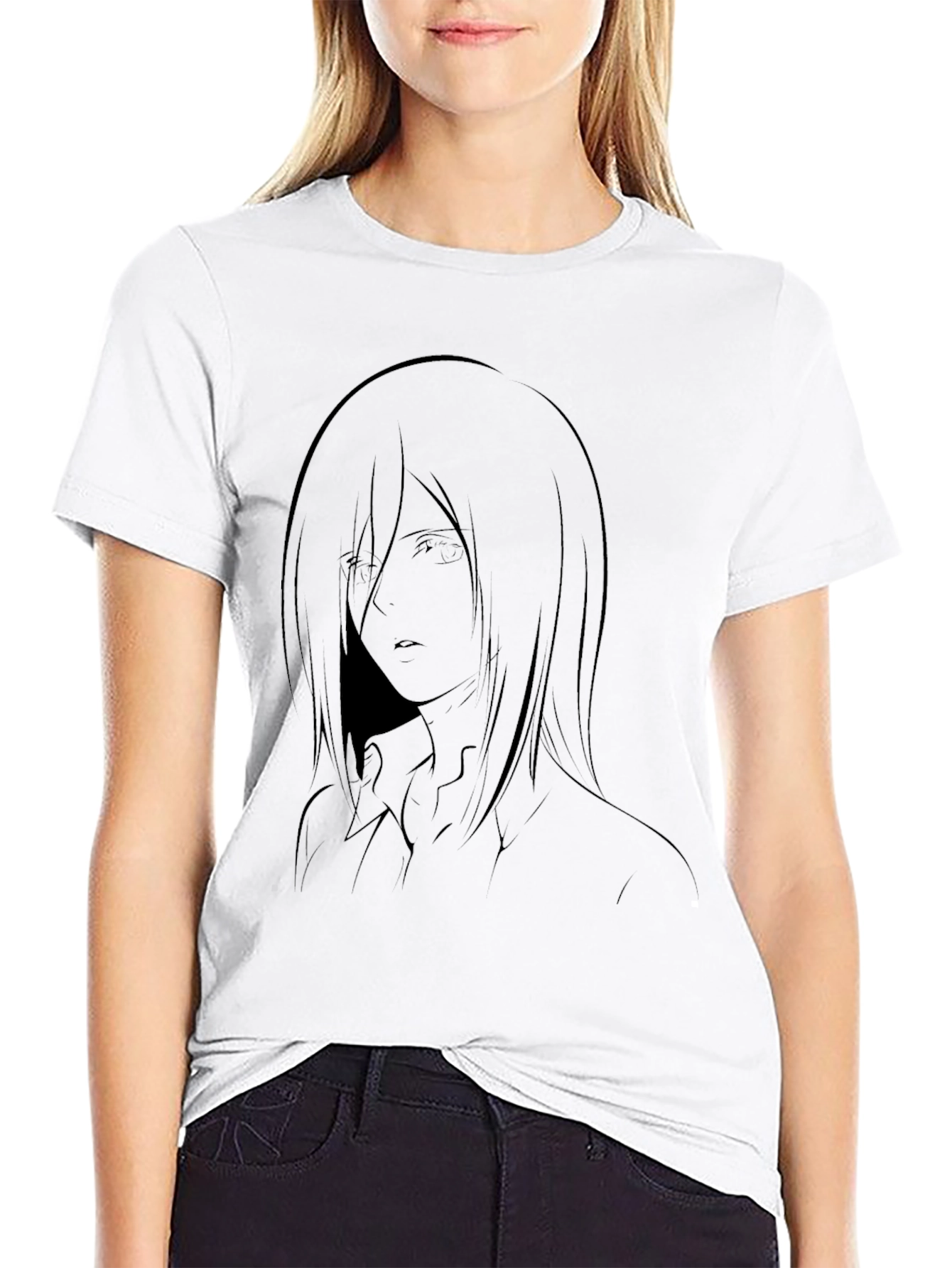 Anime Character Graphic Black T-Shirt