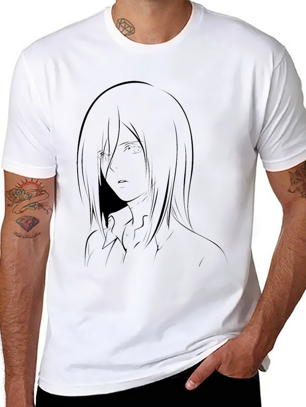 Anime Character Graphic Black T-Shirt