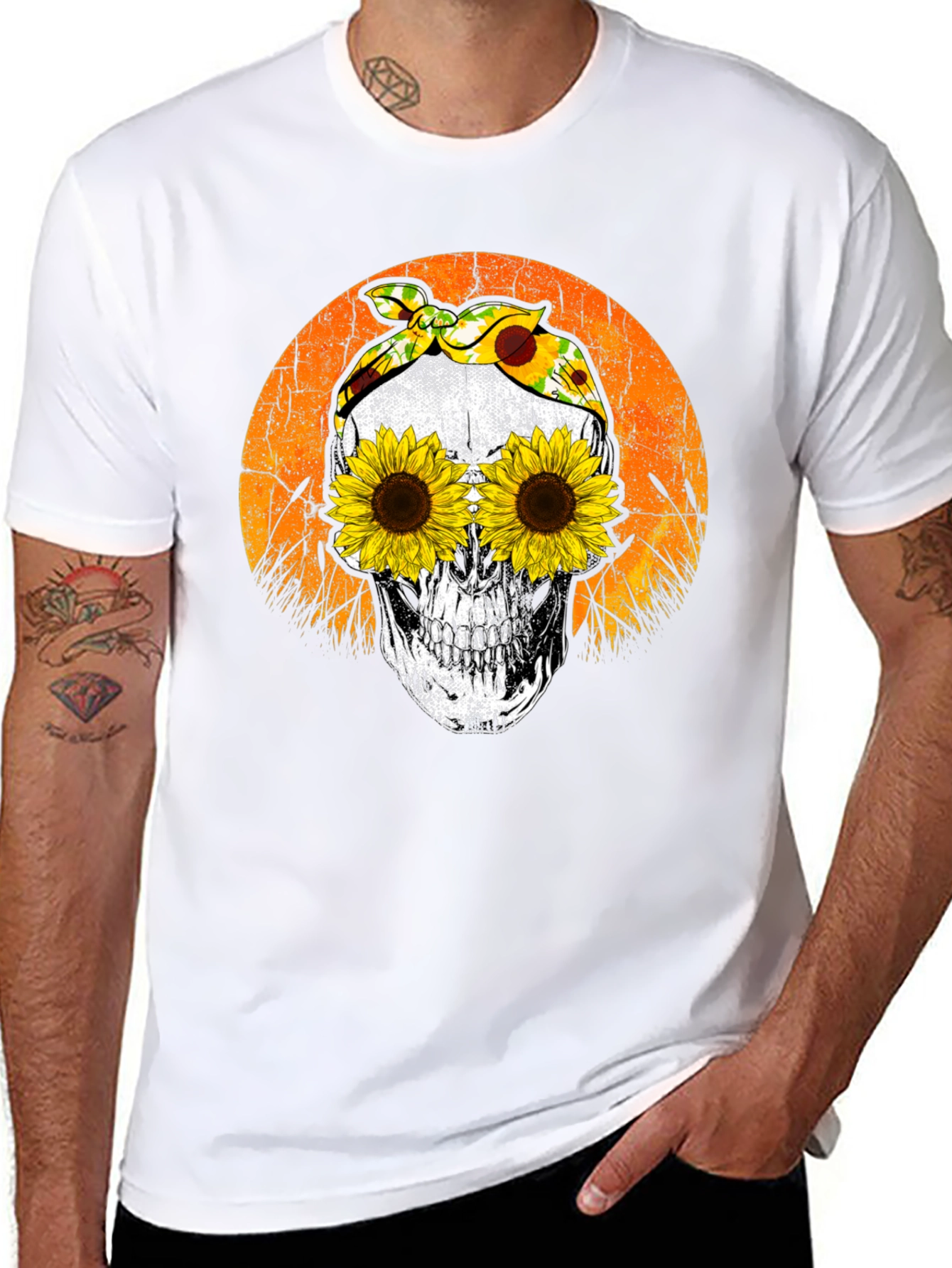 Sunflower Skull T-Shirt