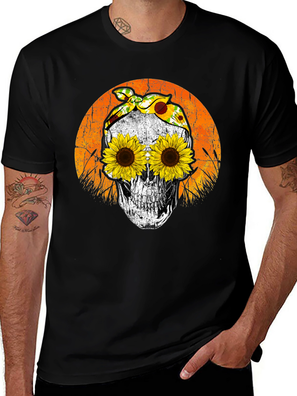 Sunflower Skull T-Shirt