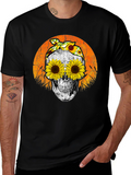 Sunflower Skull T-Shirt