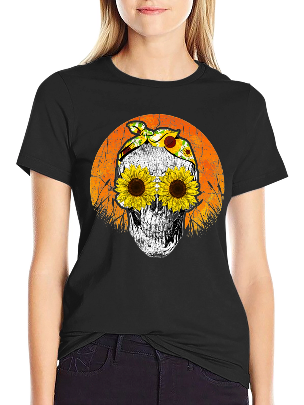 Sunflower Skull T-Shirt