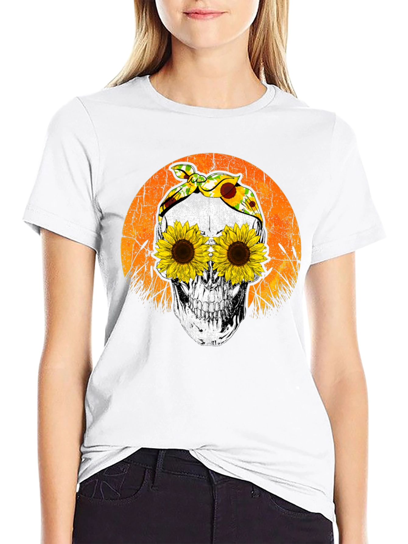 Sunflower Skull T-Shirt