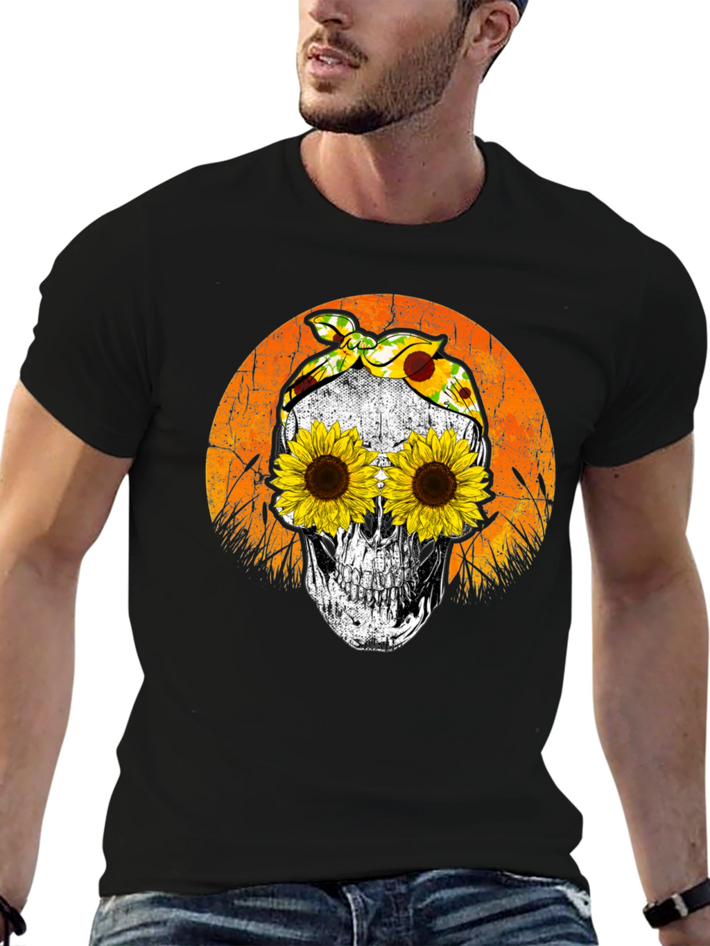 Sunflower Skull T-Shirt