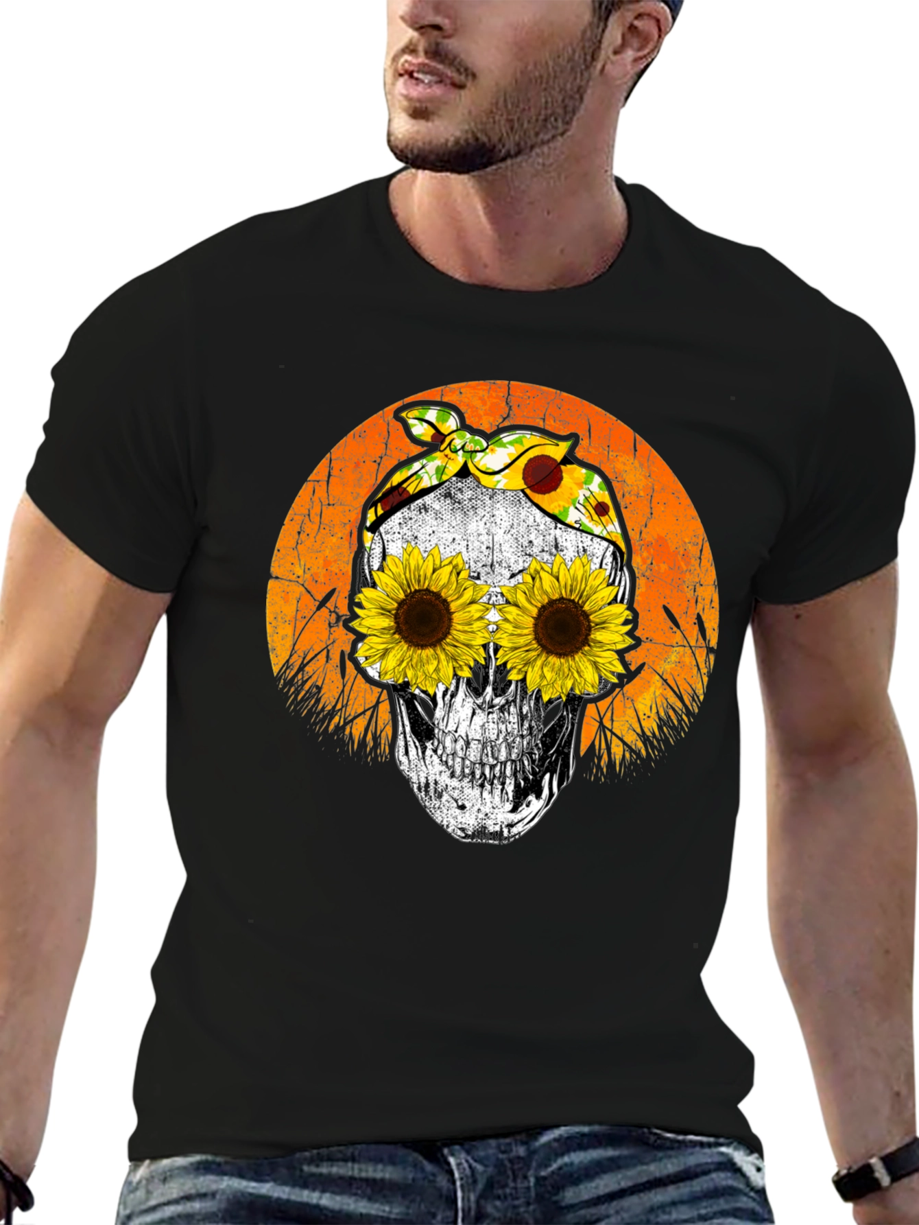 Sunflower Skull T-Shirt