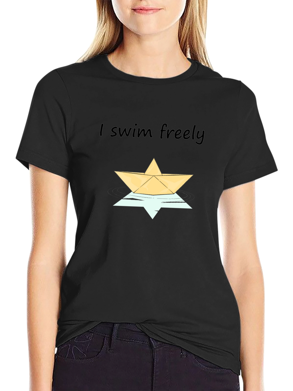 I Swim Freely Graphic Tee - Stylish Comfort