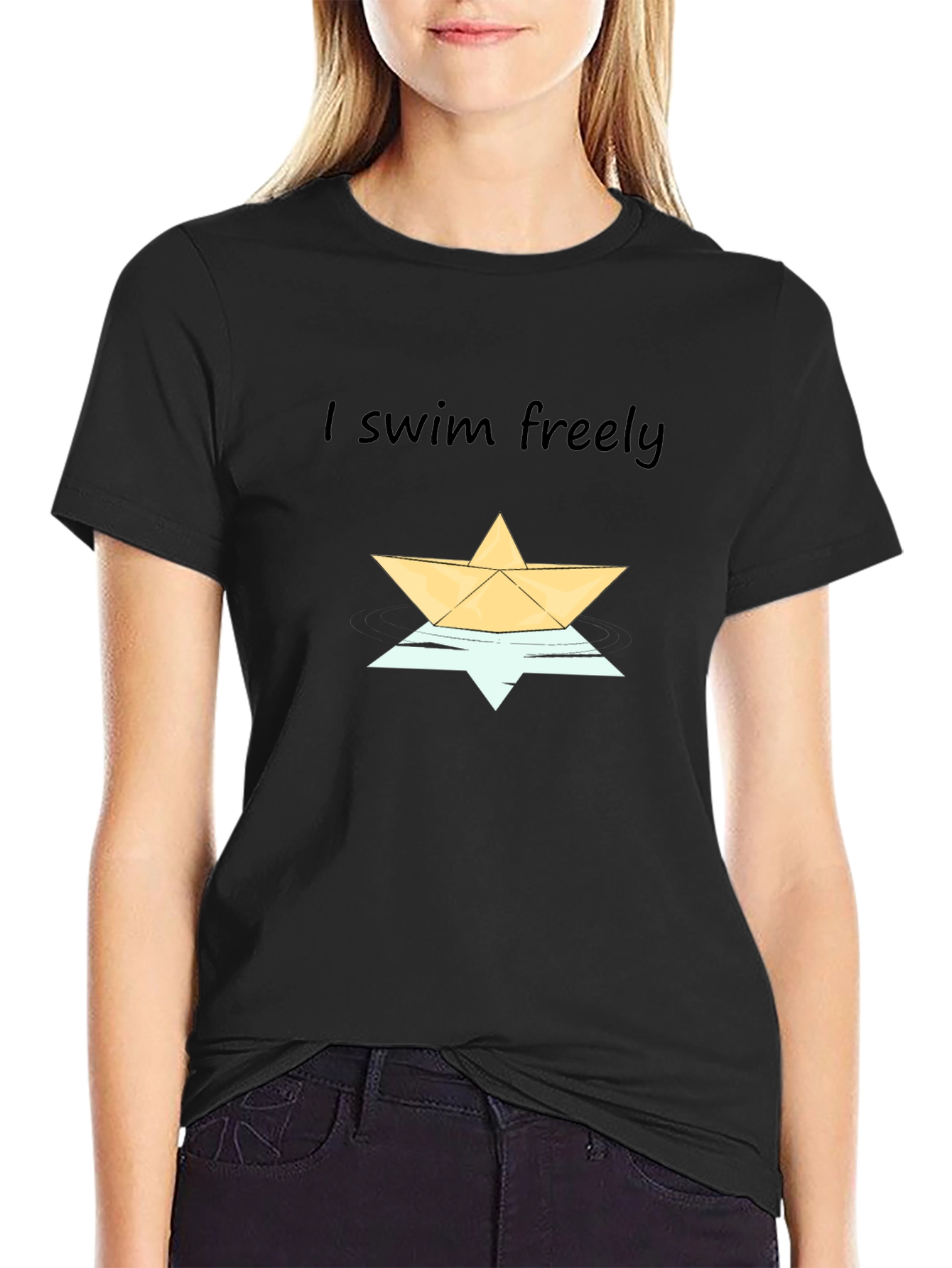 I Swim Freely Graphic Tee - Stylish Comfort
