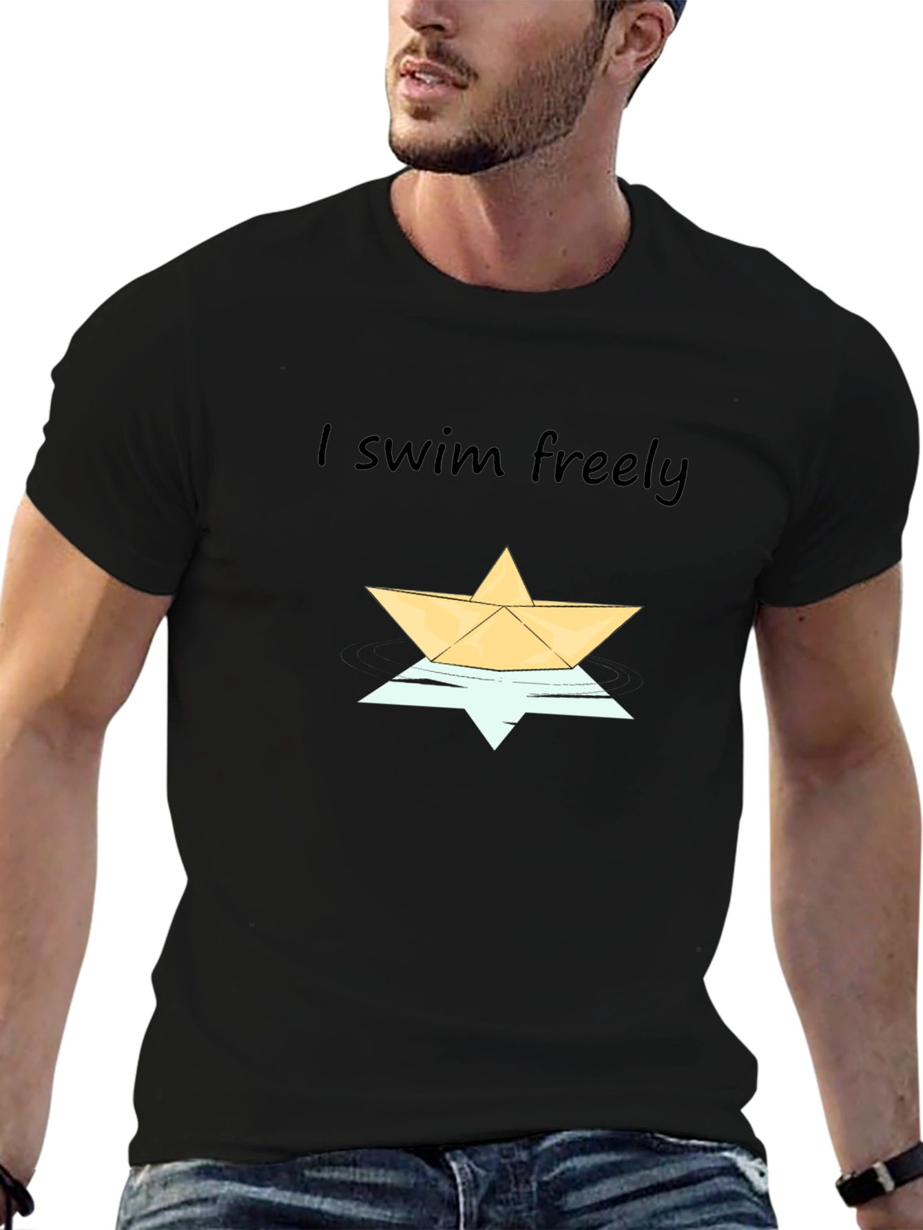 I Swim Freely Graphic Tee - Stylish Comfort