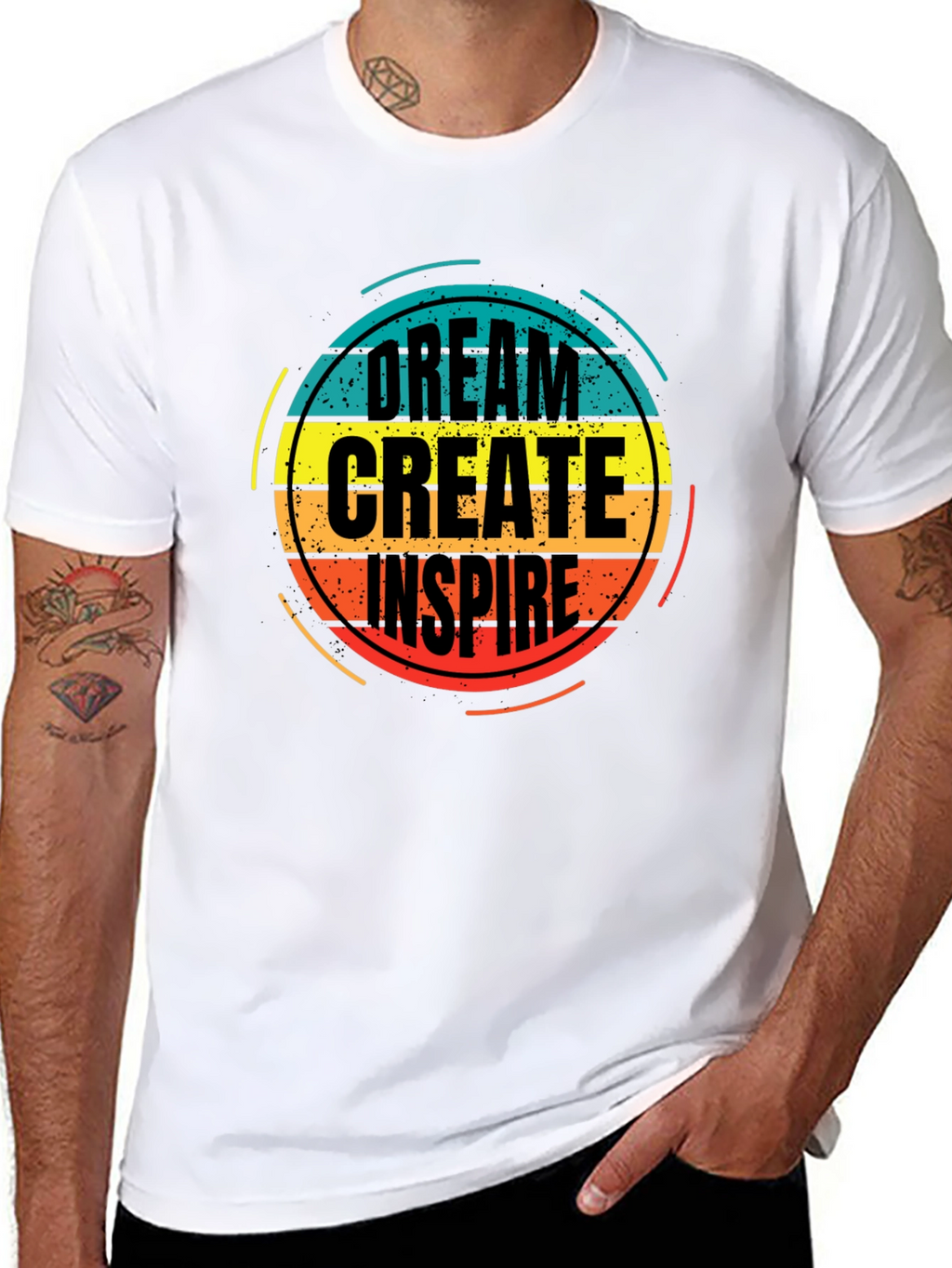 Dream Create Inspire Graphic Tee - Black