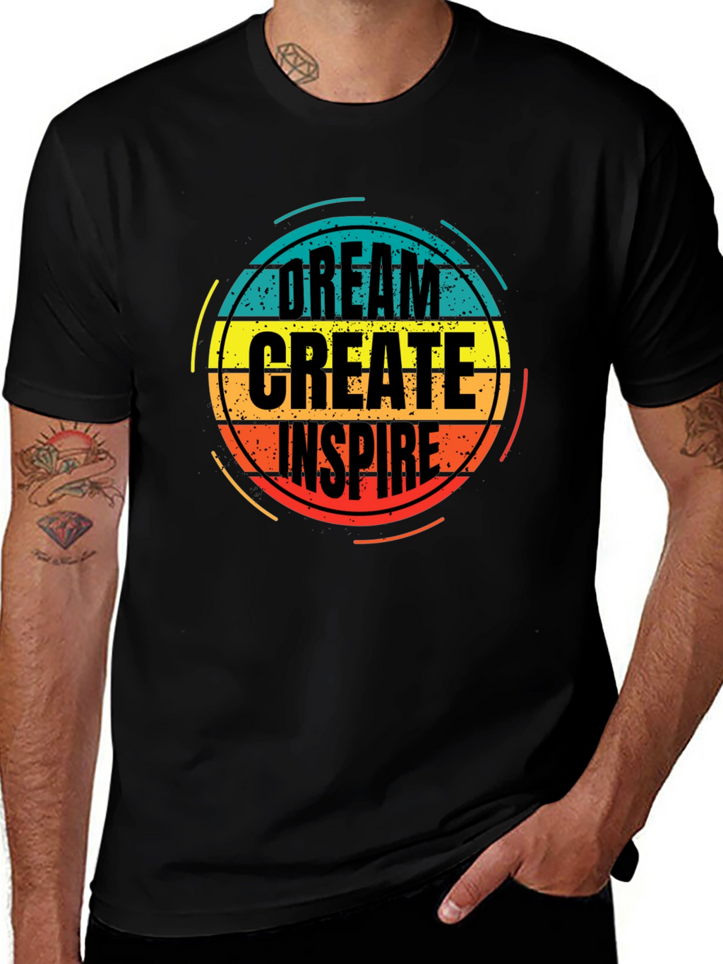 Dream Create Inspire Graphic Tee - Black
