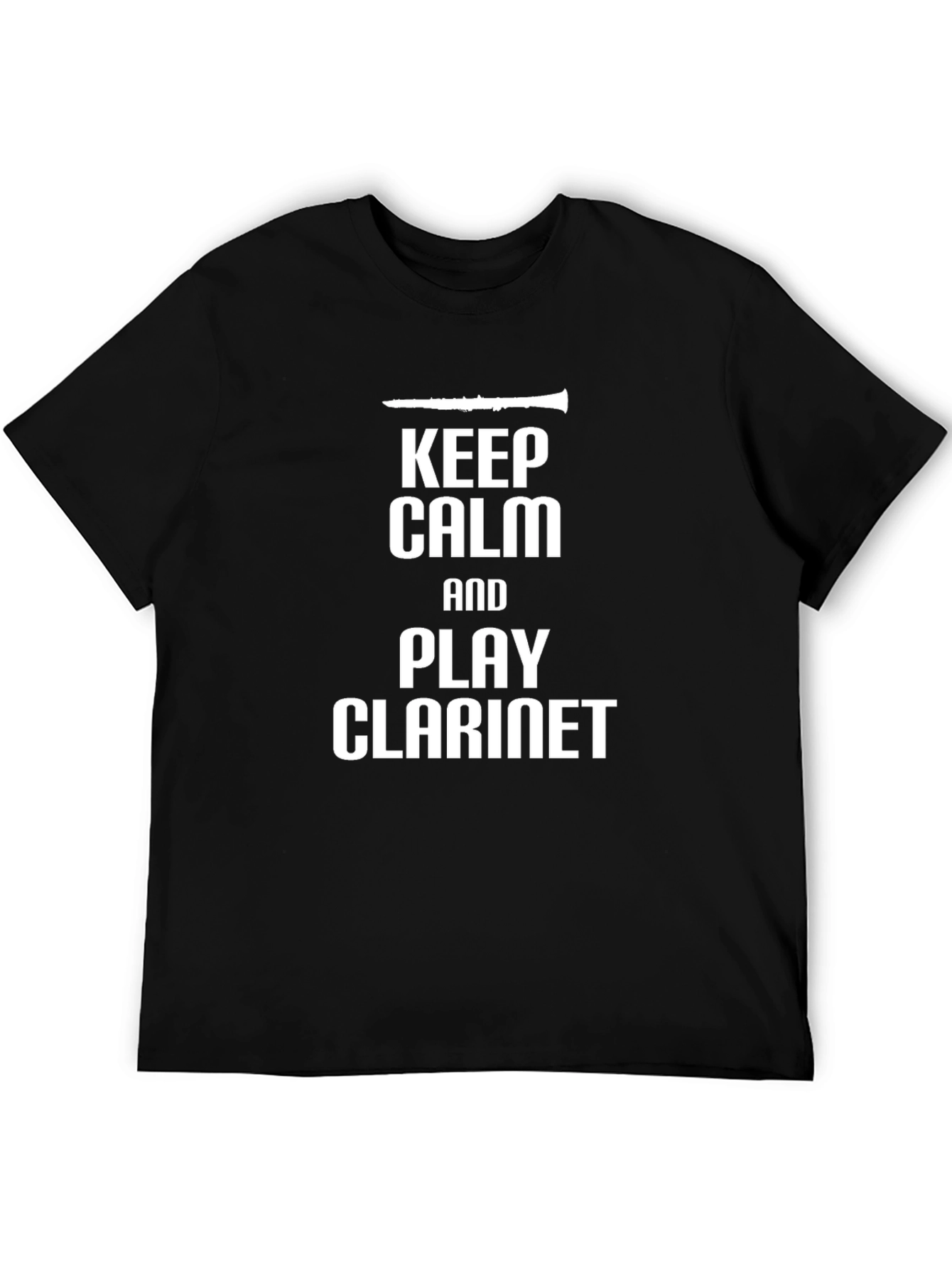 Keep Calm and Play Clarinet Black T-Shirt