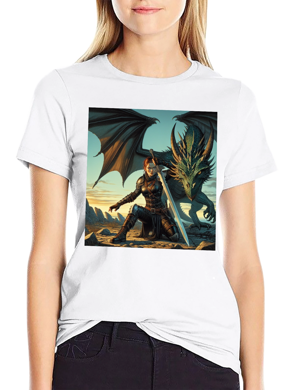 Dragon Rider Graphic Tee - Black