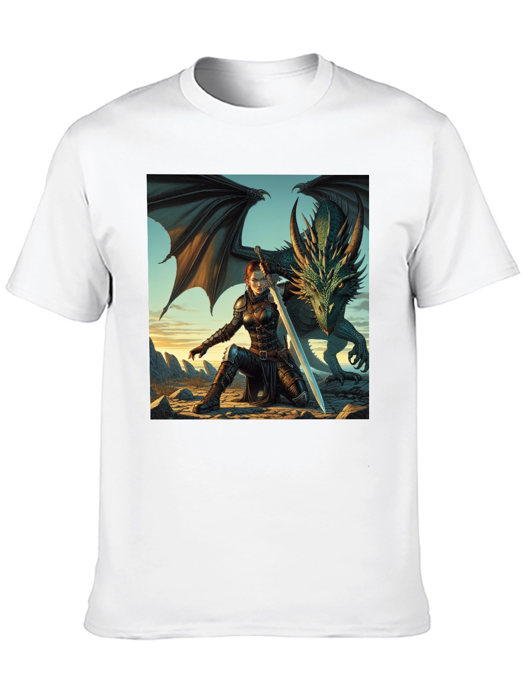 Dragon Rider Graphic Tee - Black