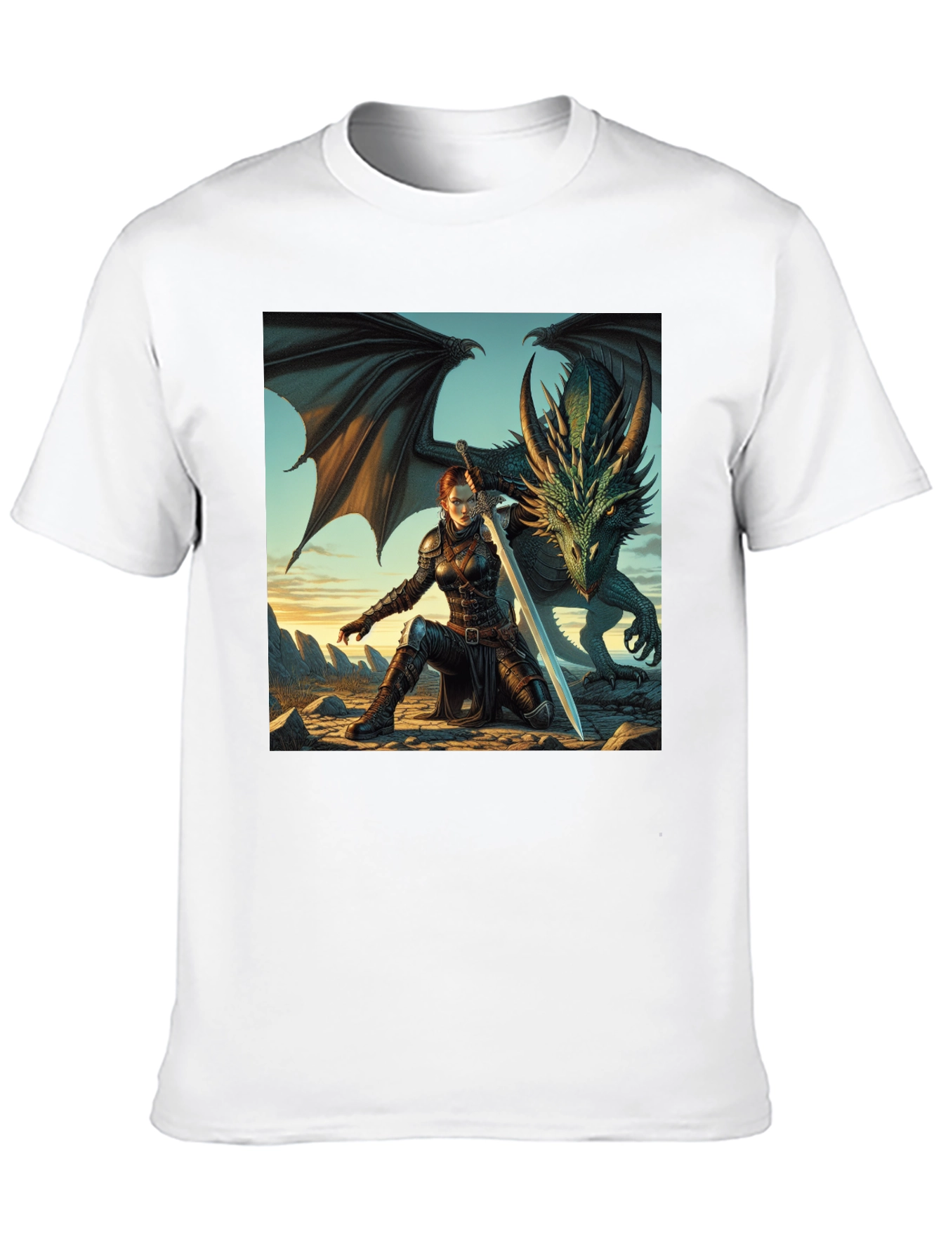 Dragon Rider Graphic Tee - Black
