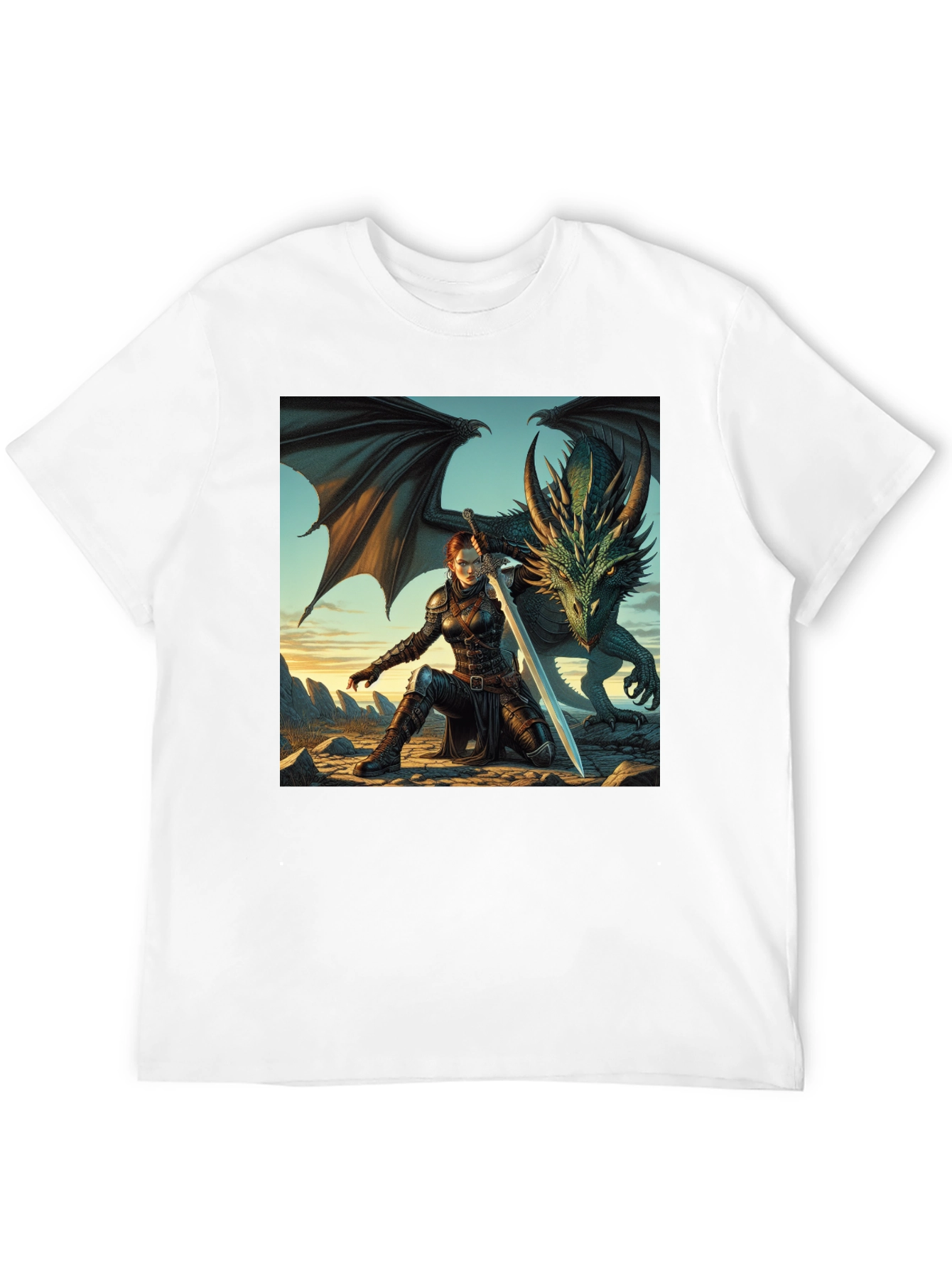 Dragon Rider Graphic Tee - Black