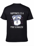 Happiness Is A Mini Schnauzer Graphic T-Shirt