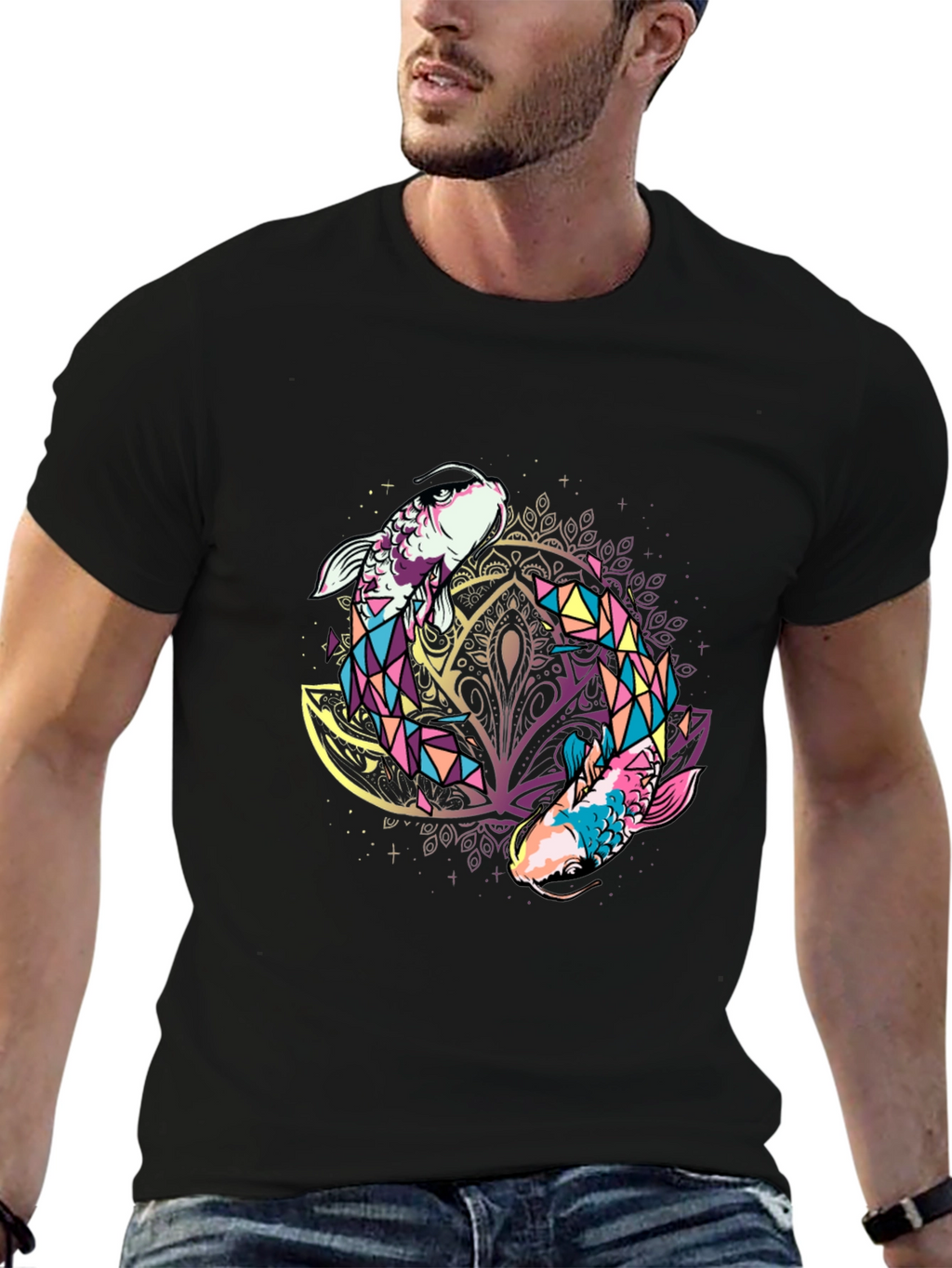 Pisces Graphic Tee - Zodiac Fish Design