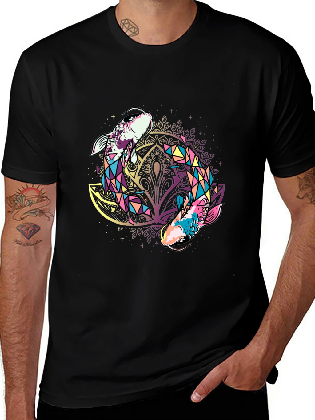 Pisces Graphic Tee - Zodiac Fish Design
