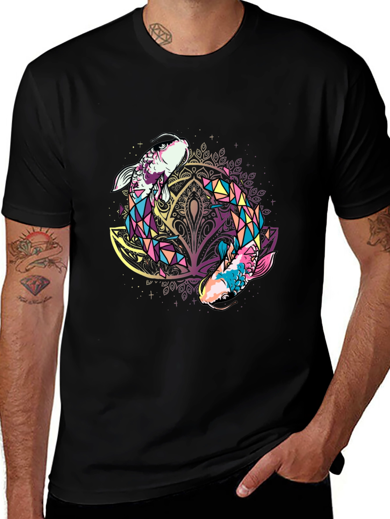 Pisces Graphic Tee - Zodiac Fish Design
