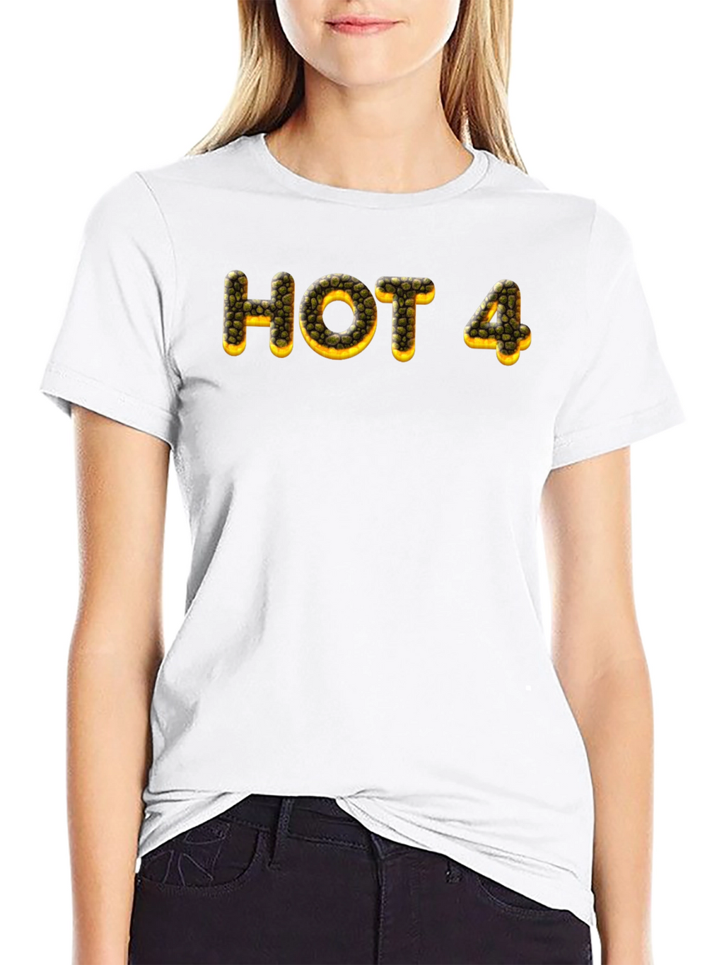 HOT 4 Tee - Unique Graphic Print Black T-Shirt