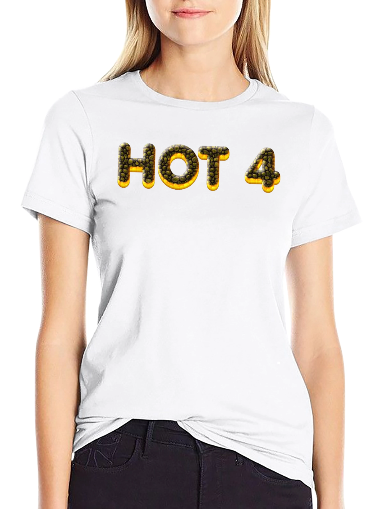 HOT 4 Tee - Unique Graphic Print Black T-Shirt
