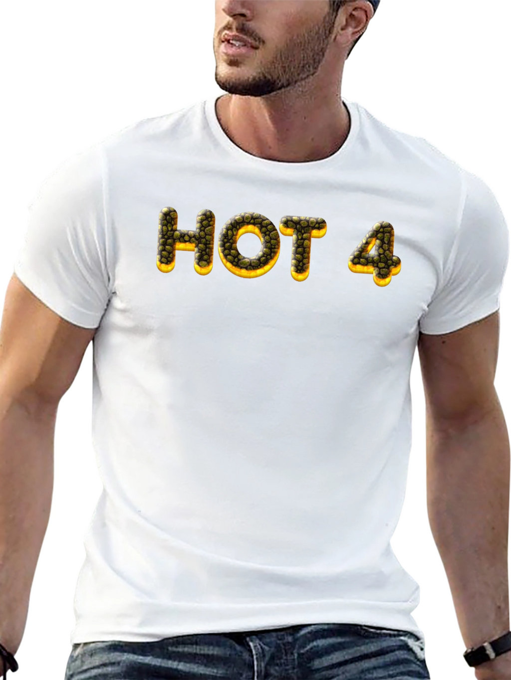 HOT 4 Tee - Unique Graphic Print Black T-Shirt