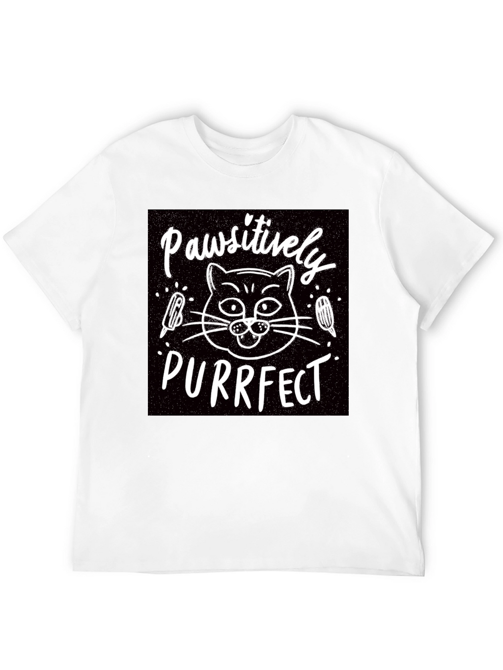 Pawsitively Purrfect Black T-Shirt