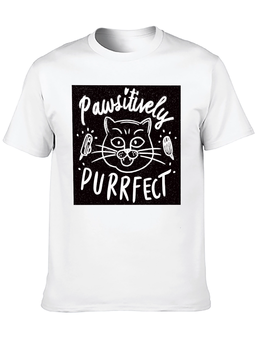 Pawsitively Purrfect Black T-Shirt