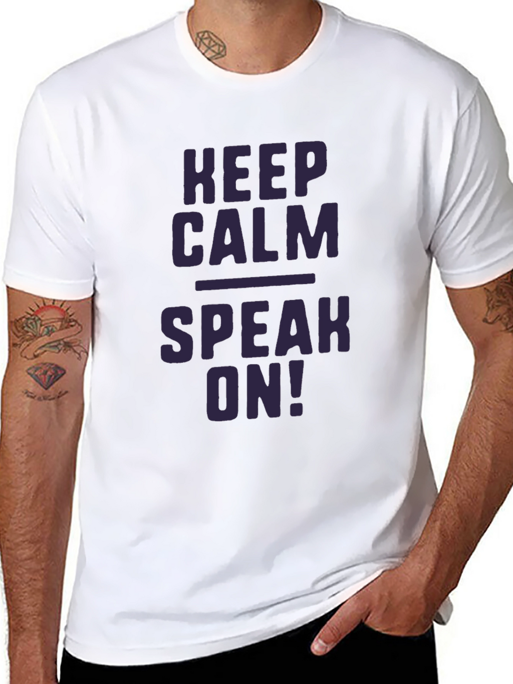 Keep Calm Speak On! Graphic T-Shirt