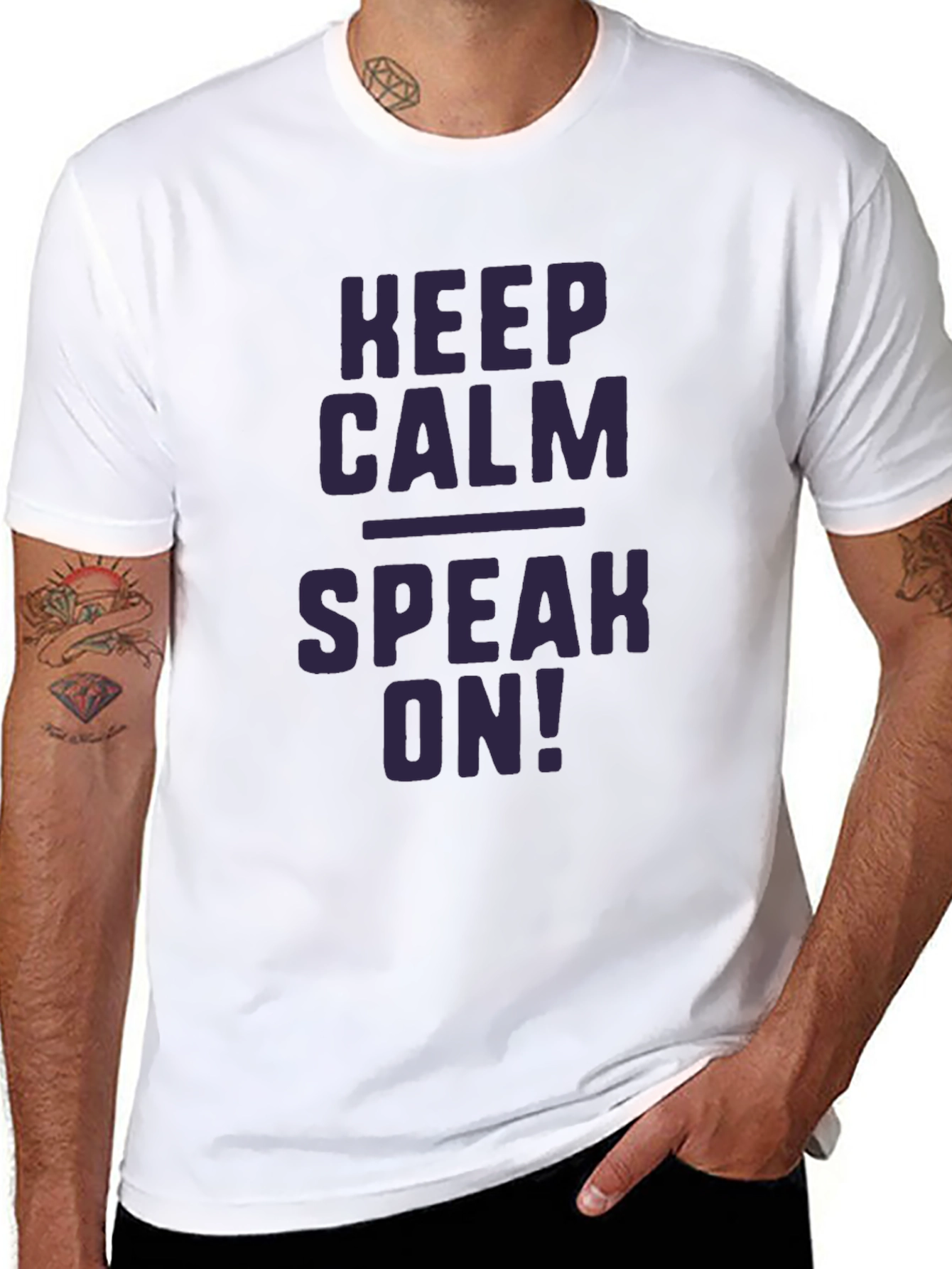 Keep Calm Speak On! Graphic T-Shirt