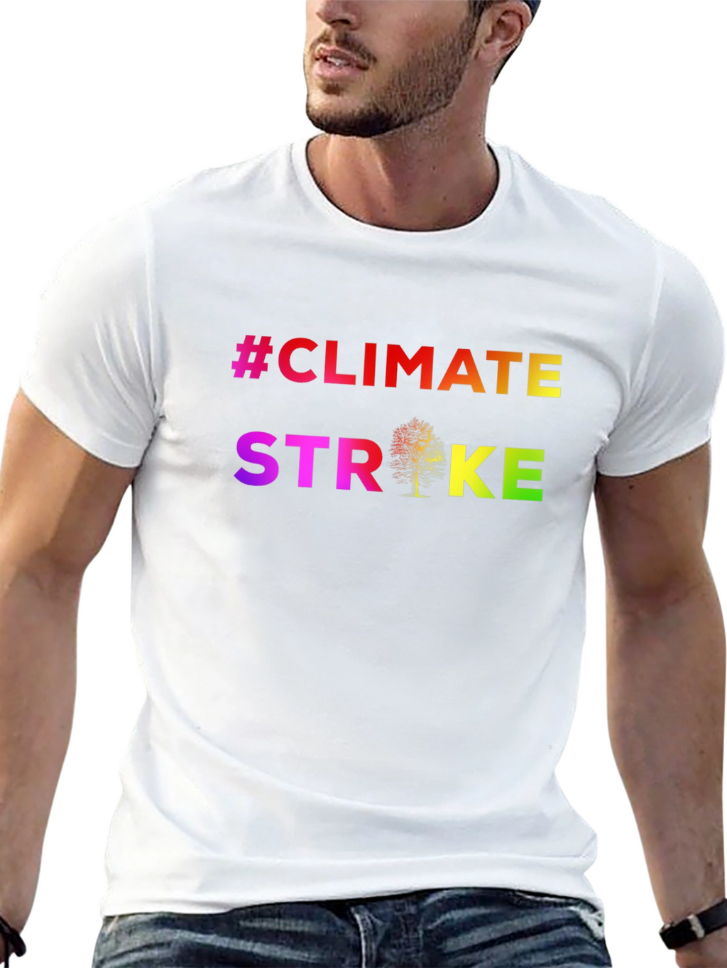 Climate Strike Rainbow Graphic Tee