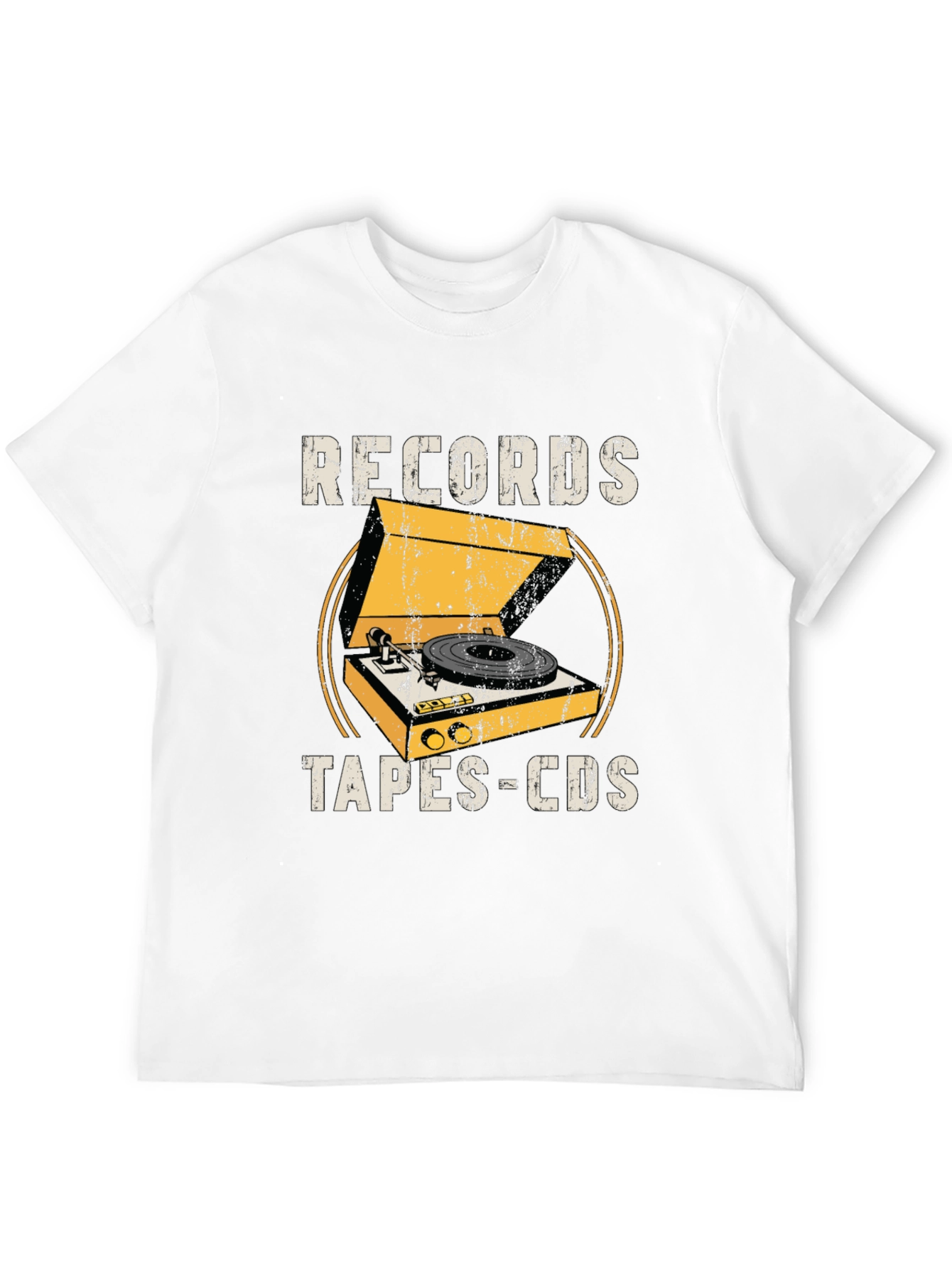 Retro Records Tapes CDs Graphic Tee